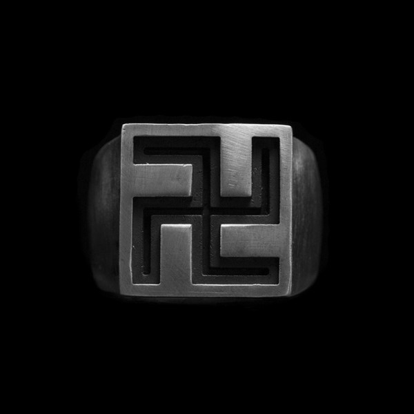  卍 Rings 925 Silver swastika symbol rings Buddhist auspicious symbols SSJ216