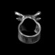 Ox head ring 925 Silver mens bullfight rings SSJ284