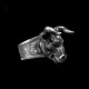 Ox head ring 925 Silver mens bullfight rings SSJ284