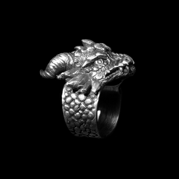 Dragon ring | Fiery dragon ring 925 Silver Dragon rings 