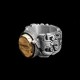 Gluttonous pattern ring 925 Sterling silver Auspicious pattern Brass rings SSJ199