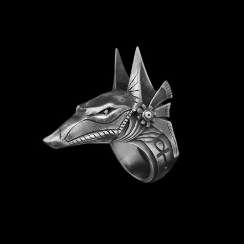 Anubis ring 925 Sterling silver Egypt Anubis rings SSJ175