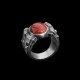 Mens silver wedding ring Give ruby ring as a token of love
