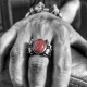 Mens silver wedding ring Give your he/she a ruby ring as a token of love
