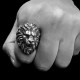 Male lion ring 925 silver King of Grassland lion ring SSJ238