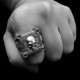 Gothic skull ring 925 silver seal skull ring SSJ241