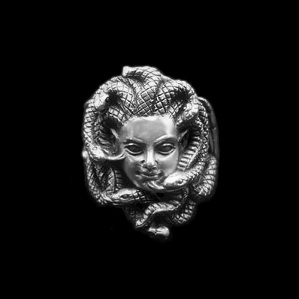 Medusa ring Original design handmade 925 silver Serpentine rings SSJ243