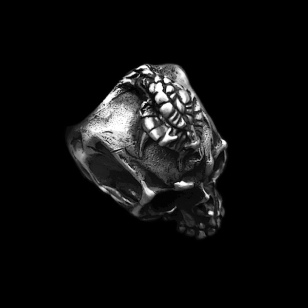 Python Skull Ring 925 Silver Aggressive original design skull rings SSJ266