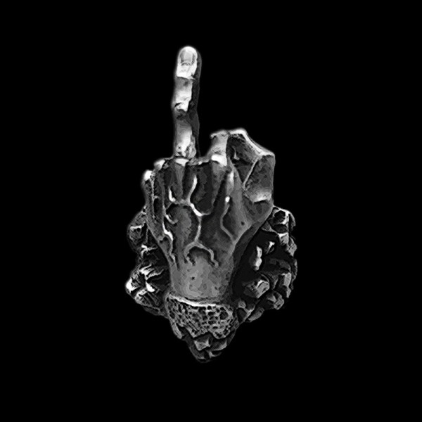 Vertical middle finger Ring 925 Silver fuck you rings SSJ270