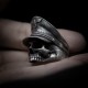 Skull Officer rings 925 Silver skull soldier rings for men