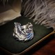 Feather ring meticulously crafted from high-quality 925 sterling silver