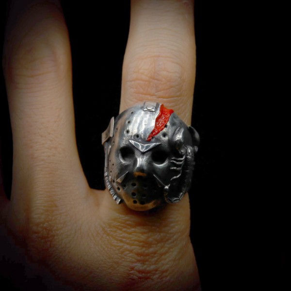 Jason voorhees ring 925 Silver black friday Jason rings