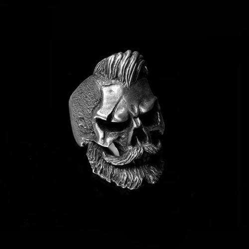 Bearded Scar skull rings 925 super cool skull rings for men