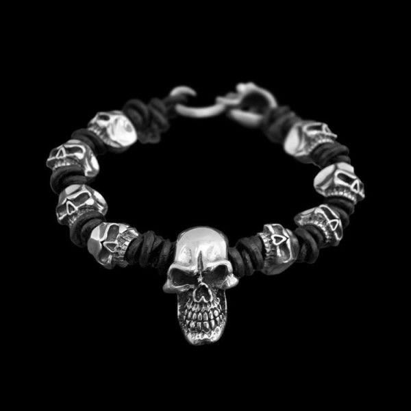 Skull Bracelet Silver Skull Bracelets SSB02