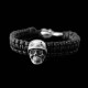 Warrior Skull Woven Bracelet 925 Silver skull Soldier Bracelet SSB10