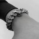 Silver skull bracelet for men snake bracelet 