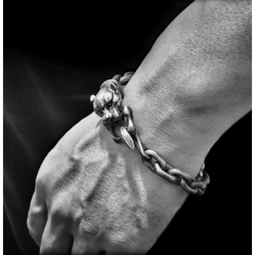 Cougar bracelet 925 Sterling Silver Lion Bracelets SSB64